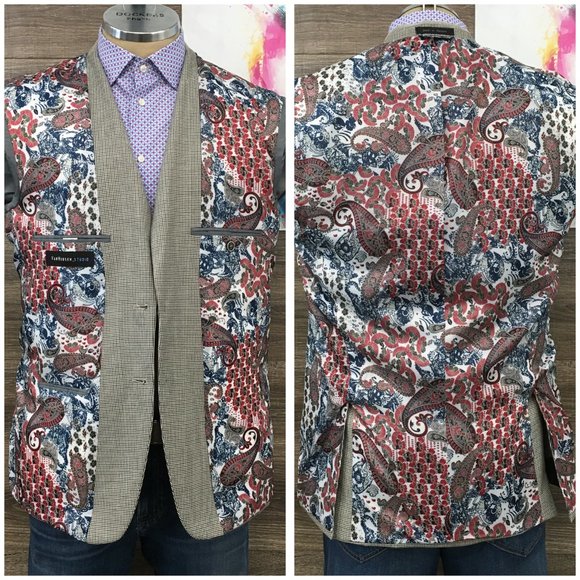 Van Heusen‎ Mens Blazer Sport Coat Two Button Casual Jacket Size 40R Suits - Picture 7 of 13